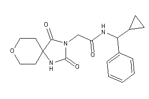 N-[cyclopropyl(phenyl)methyl]-2-(2,4-diketo-8-oxa-1,3-diazaspiro[4.5]decan-3-yl)acetamide