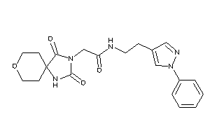 2-(2,4-diketo-8-oxa-1,3-diazaspiro[4.5]decan-3-yl)-N-[2-(1-phenylpyrazol-4-yl)ethyl]acetamide