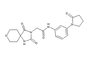 2-(2,4-diketo-8-oxa-1,3-diazaspiro[4.5]decan-3-yl)-N-[3-(2-ketopyrrolidino)phenyl]acetamide