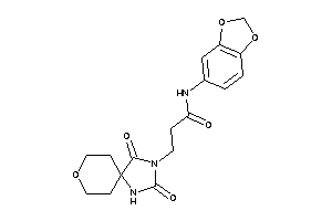 N-(1,3-benzodioxol-5-yl)-3-(2,4-diketo-8-oxa-1,3-diazaspiro[4.5]decan-3-yl)propionamide