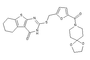 2-[[5-(1,4-dioxa-8-azaspiro[4.5]decane-8-carbonyl)-2-furyl]methylthio]-5,6,7,8-tetrahydro-3H-benzothiopheno[2,3-d]pyrimidin-4-one