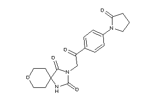 3-[2-keto-2-[4-(2-ketopyrrolidino)phenyl]ethyl]-8-oxa-1,3-diazaspiro[4.5]decane-2,4-quinone