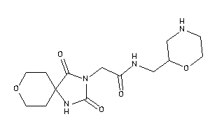 2-(2,4-diketo-8-oxa-1,3-diazaspiro[4.5]decan-3-yl)-N-(morpholin-2-ylmethyl)acetamide