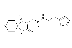 2-(2,4-diketo-8-oxa-1,3-diazaspiro[4.5]decan-3-yl)-N-[2-(2-thienyl)ethyl]acetamide