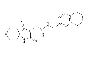 2-(2,4-diketo-8-oxa-1,3-diazaspiro[4.5]decan-3-yl)-N-(tetralin-6-ylmethyl)acetamide