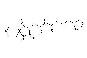 2-(2,4-diketo-8-oxa-1,3-diazaspiro[4.5]decan-3-yl)-N-[2-(2-thienyl)ethylcarbamoyl]acetamide