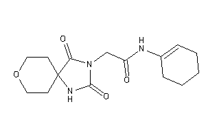 N-cyclohexen-1-yl-2-(2,4-diketo-8-oxa-1,3-diazaspiro[4.5]decan-3-yl)acetamide