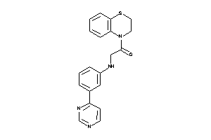 1-(2,3-dihydro-1,4-benzothiazin-4-yl)-2-[3-(4-pyrimidyl)anilino]ethanone