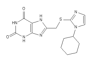 8-[[(1-cyclohexylimidazol-2-yl)thio]methyl]-7H-xanthine