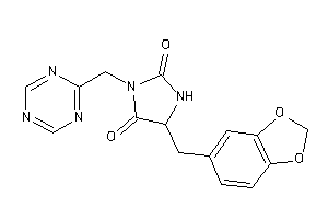 5-piperonyl-3-(s-triazin-2-ylmethyl)hydantoin