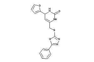 Image of 4-(2-furyl)-6-[[(5-phenyl-1,3,4-oxadiazol-2-yl)thio]methyl]-3,4-dihydro-1H-pyrimidin-2-one