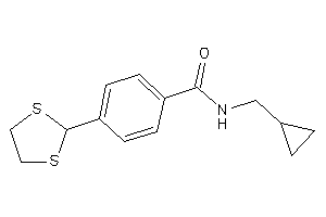 Image of N-(cyclopropylmethyl)-4-(1,3-dithiolan-2-yl)benzamide