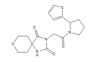 3-[2-keto-2-[2-(2-thienyl)pyrrolidino]ethyl]-8-oxa-1,3-diazaspiro[4.5]decane-2,4-quinone