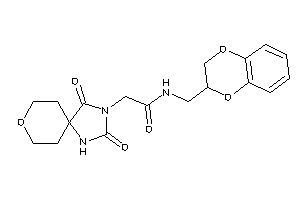 N-(2,3-dihydro-1,4-benzodioxin-3-ylmethyl)-2-(2,4-diketo-8-oxa-1,3-diazaspiro[4.5]decan-3-yl)acetamide