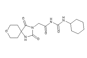 N-(cyclohexylcarbamoyl)-2-(2,4-diketo-8-oxa-1,3-diazaspiro[4.5]decan-3-yl)acetamide