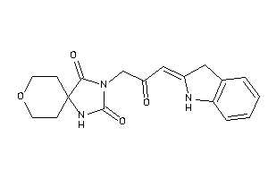 3-(3-indolin-2-ylidene-2-keto-propyl)-8-oxa-1,3-diazaspiro[4.5]decane-2,4-quinone