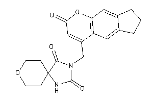 Image of 3-[(2-keto-7,8-dihydro-6H-cyclopenta[g]chromen-4-yl)methyl]-8-oxa-1,3-diazaspiro[4.5]decane-2,4-quinone