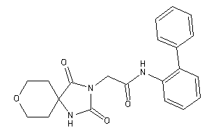 2-(2,4-diketo-8-oxa-1,3-diazaspiro[4.5]decan-3-yl)-N-(2-phenylphenyl)acetamide