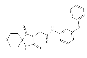 2-(2,4-diketo-8-oxa-1,3-diazaspiro[4.5]decan-3-yl)-N-(3-phenoxyphenyl)acetamide