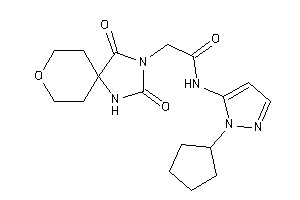 N-(2-cyclopentylpyrazol-3-yl)-2-(2,4-diketo-8-oxa-1,3-diazaspiro[4.5]decan-3-yl)acetamide