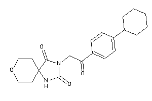 3-[2-(4-cyclohexylphenyl)-2-keto-ethyl]-8-oxa-1,3-diazaspiro[4.5]decane-2,4-quinone