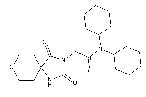 N,N-dicyclohexyl-2-(2,4-diketo-8-oxa-1,3-diazaspiro[4.5]decan-3-yl)acetamide