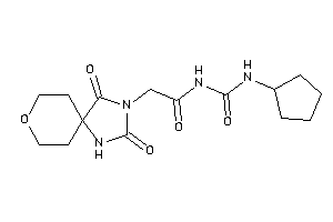 N-(cyclopentylcarbamoyl)-2-(2,4-diketo-8-oxa-1,3-diazaspiro[4.5]decan-3-yl)acetamide