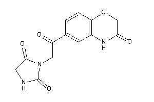 3-[2-keto-2-(3-keto-4H-1,4-benzoxazin-6-yl)ethyl]hydantoin