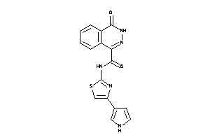 Image of 4-keto-N-[4-(1H-pyrrol-3-yl)thiazol-2-yl]-3H-phthalazine-1-carboxamide