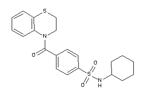 N-cyclohexyl-4-(2,3-dihydro-1,4-benzothiazine-4-carbonyl)benzenesulfonamide