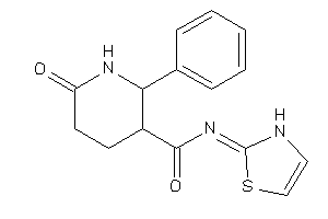 6-keto-2-phenyl-N-(4-thiazolin-2-ylidene)nipecotamide