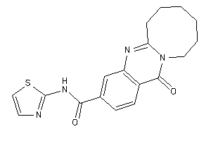 Image of 13-keto-N-thiazol-2-yl-6,7,8,9,10,11-hexahydroazocino[2,1-b]quinazoline-3-carboxamide
