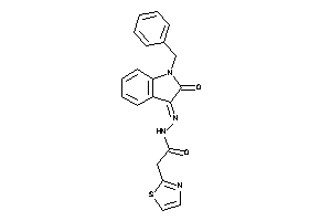Image of N-[(1-benzyl-2-keto-indolin-3-ylidene)amino]-2-thiazol-2-yl-acetamide