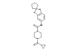 4-(cyclopropanecarbonyl)-N-spiro[1,3-benzodioxole-2,1'-cyclopentane]-5-yl-piperazine-1-carboxamide