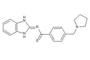 Image of N-(1,3-dihydrobenzimidazol-2-ylidene)-4-(pyrrolidinomethyl)benzamide