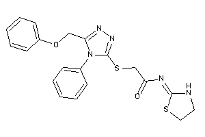 2-[[5-(phenoxymethyl)-4-phenyl-1,2,4-triazol-3-yl]thio]-N-thiazolidin-2-ylidene-acetamide