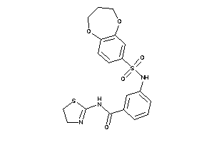 3-(3,4-dihydro-2H-1,5-benzodioxepin-7-ylsulfonylamino)-N-(2-thiazolin-2-yl)benzamide