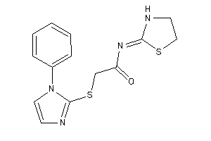 2-[(1-phenylimidazol-2-yl)thio]-N-thiazolidin-2-ylidene-acetamide