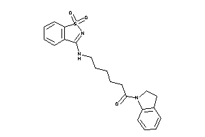 6-[(1,1-diketo-1,2-benzothiazol-3-yl)amino]-1-indolin-1-yl-hexan-1-one