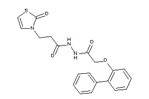 Image of 3-(2-keto-4-thiazolin-3-yl)-N'-[2-(2-phenylphenoxy)acetyl]propionohydrazide