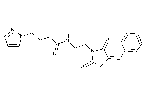 N-[2-(5-benzal-2,4-diketo-thiazolidin-3-yl)ethyl]-4-pyrazol-1-yl-butyramide