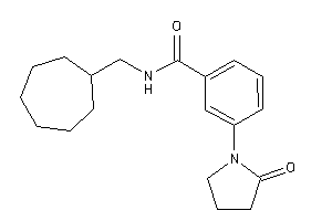 N-(cycloheptylmethyl)-3-(2-ketopyrrolidino)benzamide