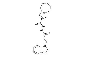 N'-(3-indazol-1-ylpropanoyl)-5,6,7,8-tetrahydro-4H-cyclohepta[b]thiophene-2-carbohydrazide