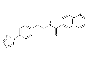 N-[2-(4-pyrazol-1-ylphenyl)ethyl]quinoline-6-carboxamide