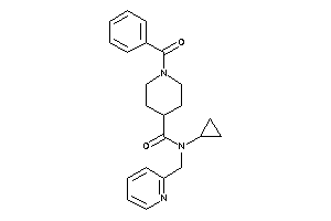 1-benzoyl-N-cyclopropyl-N-(2-pyridylmethyl)isonipecotamide