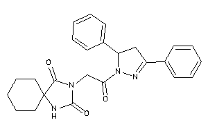 3-[2-(3,5-diphenyl-2-pyrazolin-1-yl)-2-keto-ethyl]-1,3-diazaspiro[4.5]decane-2,4-quinone