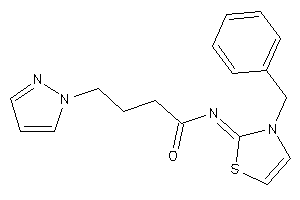 N-(3-benzyl-4-thiazolin-2-ylidene)-4-pyrazol-1-yl-butyramide