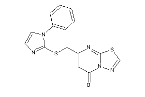 Image of 7-[[(1-phenylimidazol-2-yl)thio]methyl]-[1,3,4]thiadiazolo[3,2-a]pyrimidin-5-one