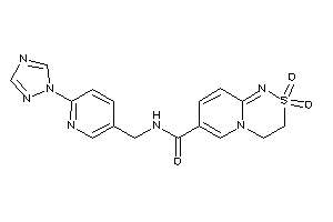 Image of 2,2-diketo-N-[[6-(1,2,4-triazol-1-yl)-3-pyridyl]methyl]-3,4-dihydropyrido[2,1-c][1,2,4]thiadiazine-7-carboxamide