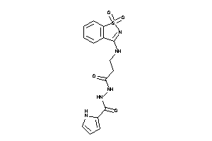 N'-[3-[(1,1-diketo-1,2-benzothiazol-3-yl)amino]propanoyl]-1H-pyrrole-2-carbohydrazide